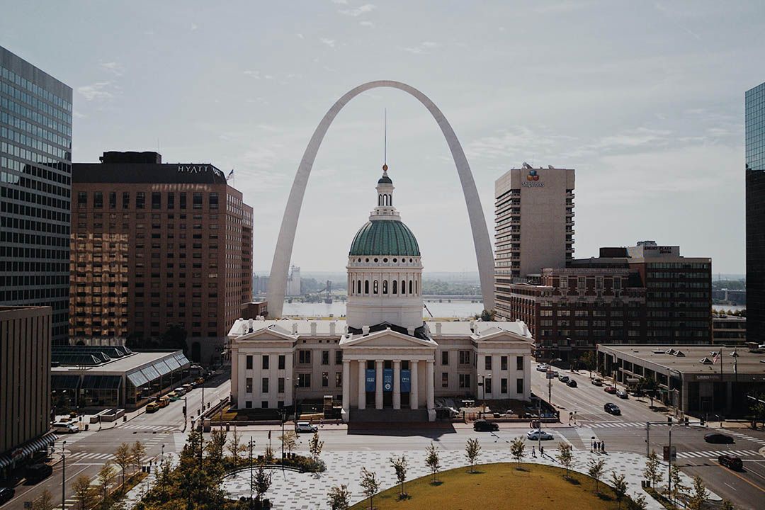 St. Louis downtown skyline featuring the Arch