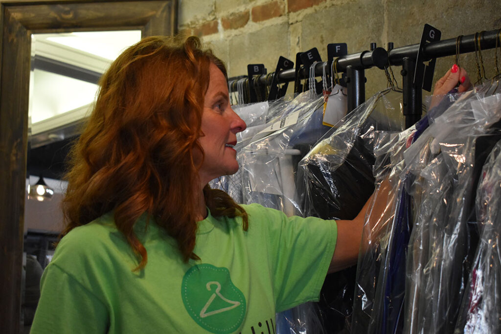 Tonya McCrae of East Hills Cleaners checks dry-cleaned clothing at one of her St. Joseph locations.